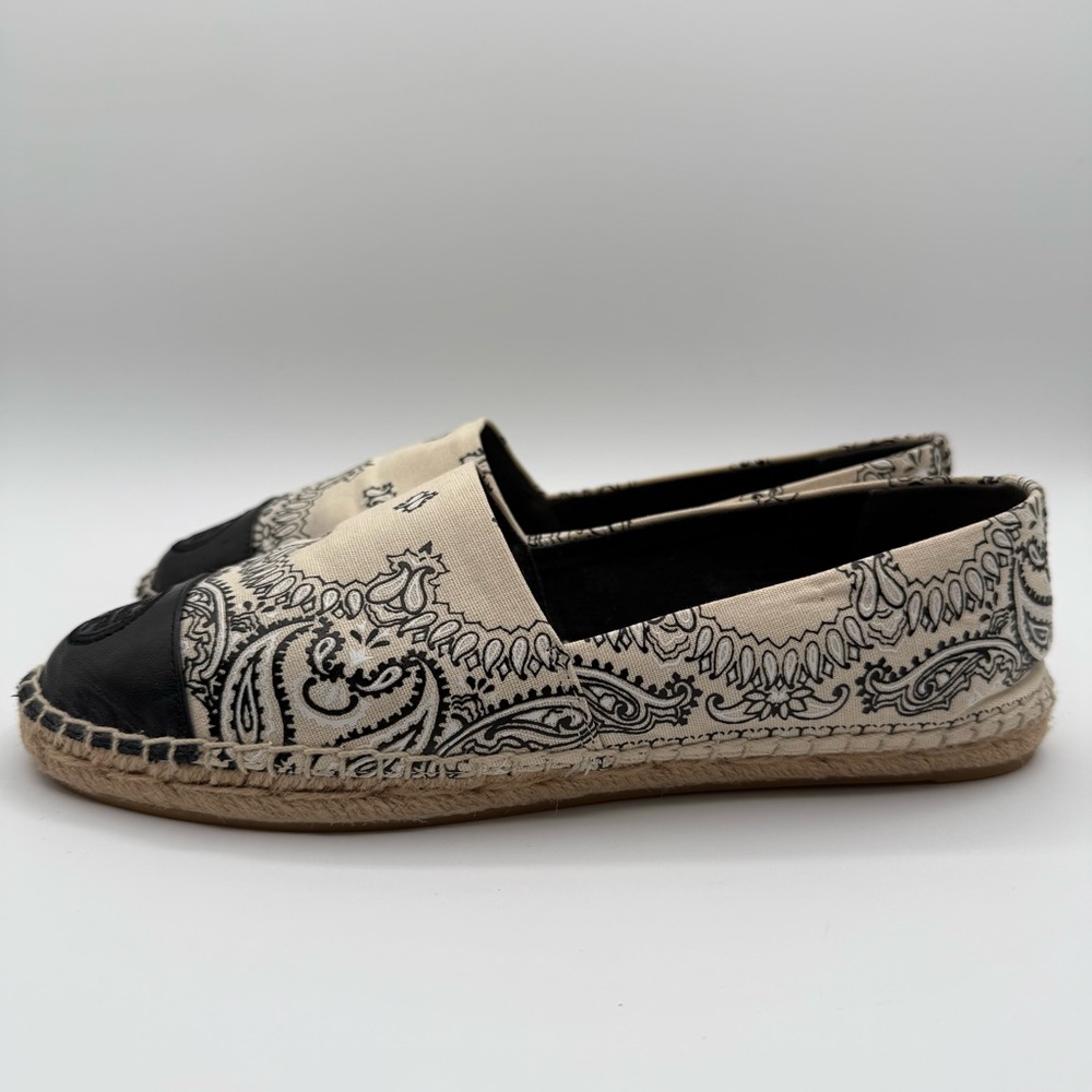 Tory Burch Black and Cream Espadrilles - Picture 3 of 16